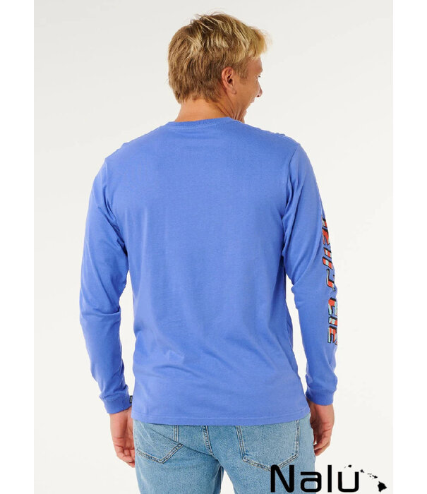 Rip Curl Rip Curl Fade Out Icon Long Sleeve Tee Blue Haze