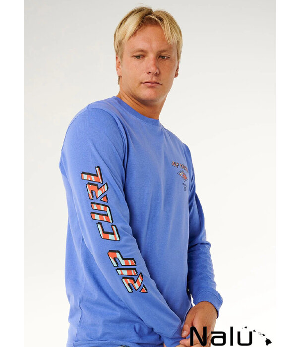 Rip Curl Rip Curl Fade Out Icon Long Sleeve Tee Blue Haze