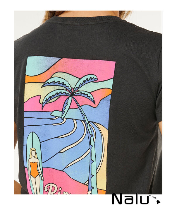 Rip Curl Rip Curl Tide Line Standard Tee Whased Black