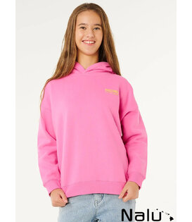 Rip Curl Surf Puff Heritage Hood Kids Super Pink