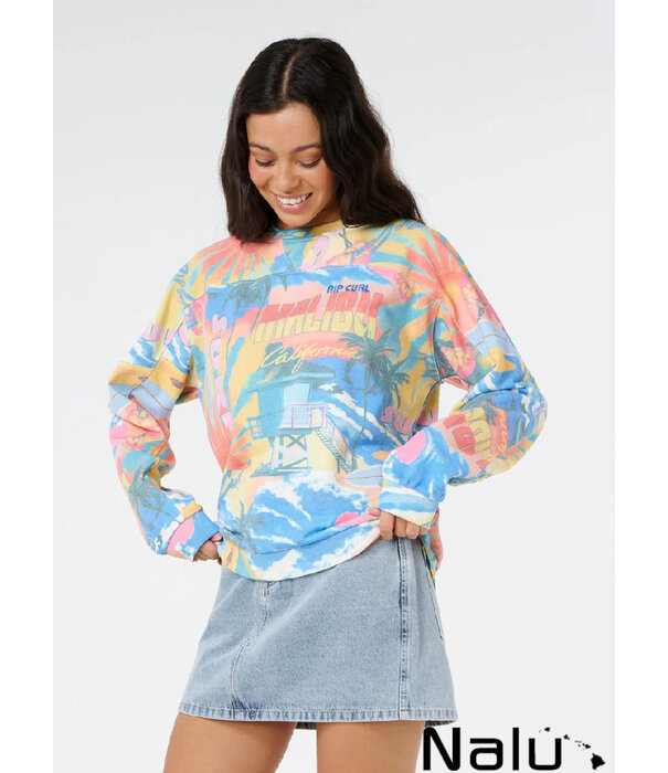 Rip Curl Rip Curl Surf Side Relaxed Crew Fleece Malibu Multico