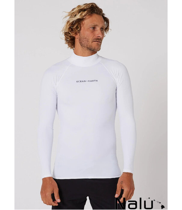 Ocean & Earth Ocean & Earth Mens Script L/S Rash Shirt White
