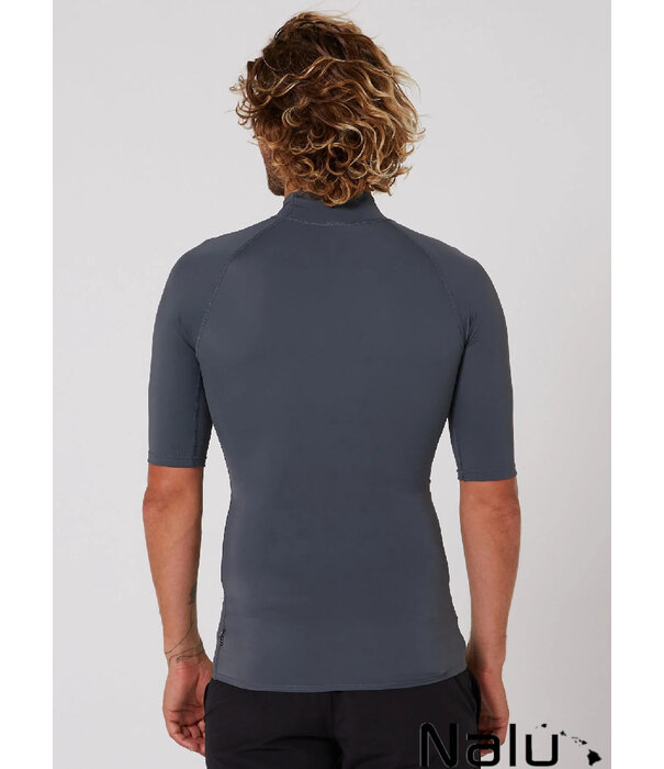 Ocean & Earth Ocean & Earth Mens Script S/S Rash Shirt Charcoal