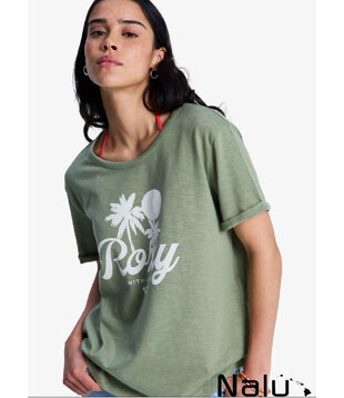 Roxy Oceanwave Regular Slub T-shirt Oil Green