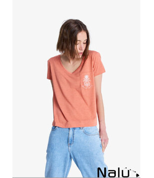 Roxy Laguna Green T-shirt Apricote Brandy