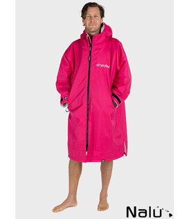 DRYROBE Pink Light Grey Advance Long Sleeve Waterproof Outdoor Changing Robe