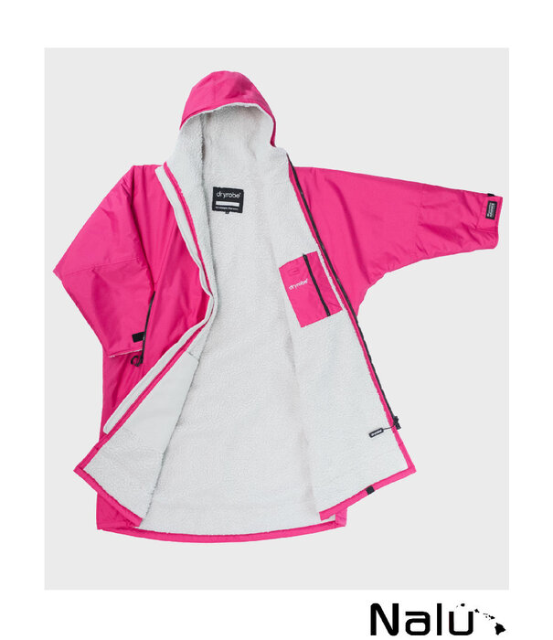 DRYROBE DRYROBE Pink Light Grey Advance Long Sleeve Waterproof Outdoor Changing Robe