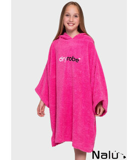 DRYROBE Pink Kids Towel Robe Organic Unisex Beach Poncho organic Cotton