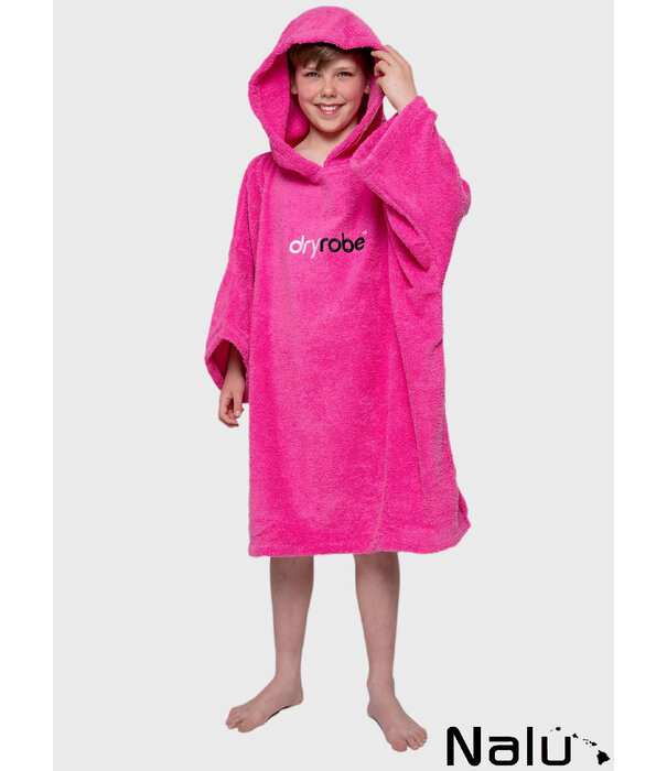 DRYROBE DRYROBE Pink Kids Towel Robe Organic Unisex Beach Poncho organic Cotton