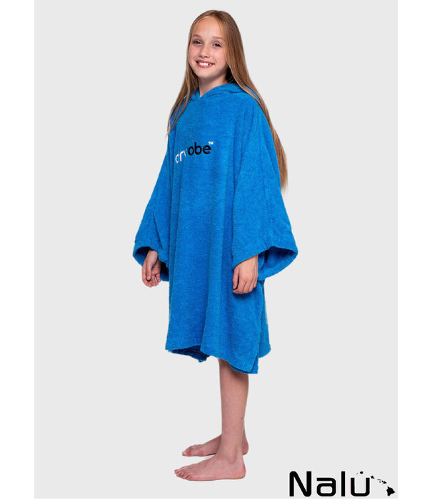 DRYROBE DRYROBE Blue Kids Towel Robe Organic Unisex Beach Poncho organic Cotton