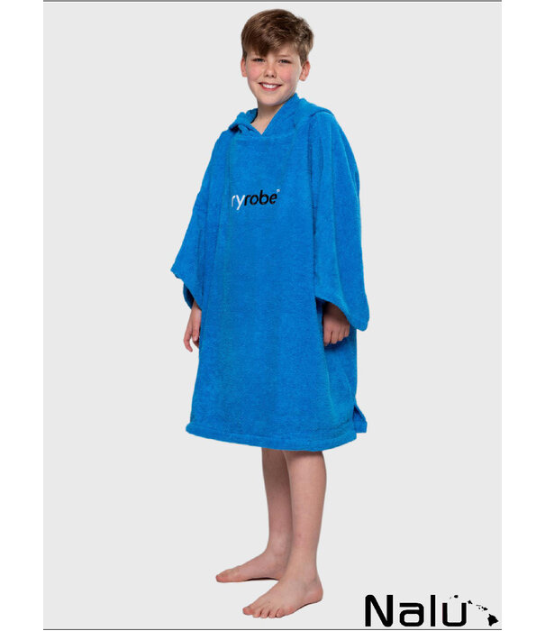 DRYROBE DRYROBE Blue Kids Towel Robe Organic Unisex Beach Poncho organic Cotton