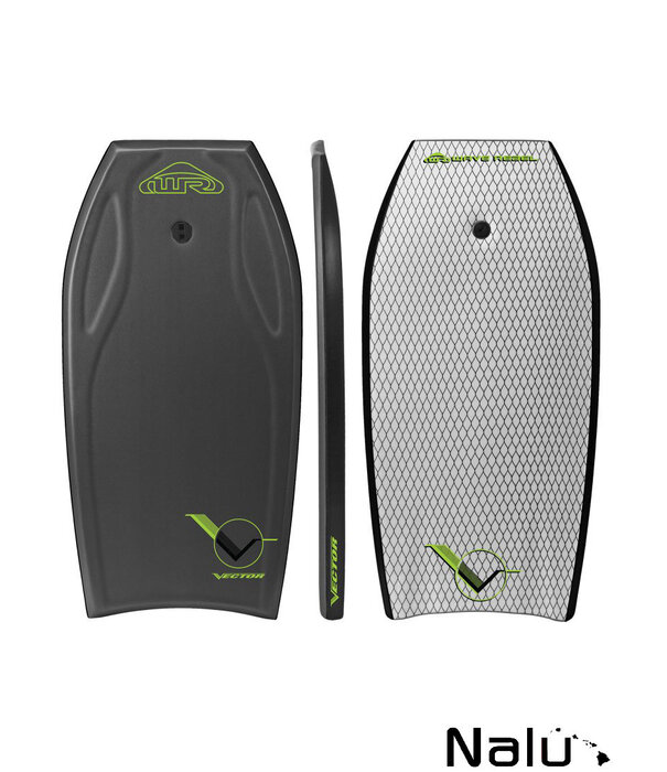 Wave Rebel Wave Rebel 42" Vector Body Board Grey incl Leash