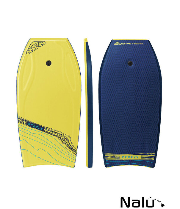 Wave Rebel Wave Rebel 41" Nexxus Body Board Yellow incl Leash
