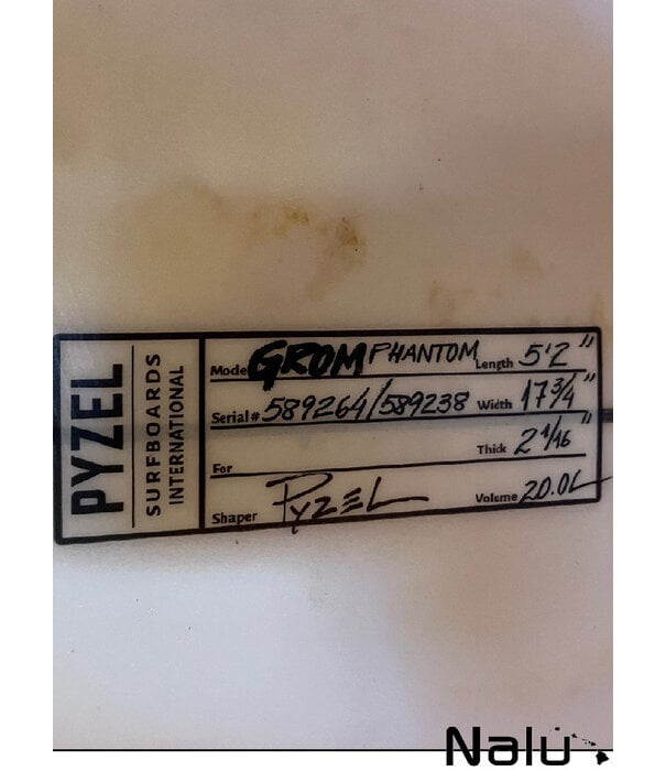 Pyzel Surfboards Pyzel 5'2" Phantom Grom Gebruikt