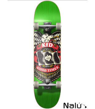 KFD 8.32 Badge Young Guns Complete Skateboard Green
