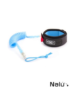 Ocean & Earth Moulded Coil Bicep Leash Blue