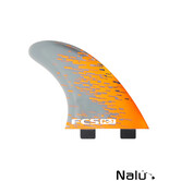 FCS Large Performance Core Thruster Fins Orange Smoke