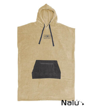 Ocean & Earth Hooded Poncho Beige