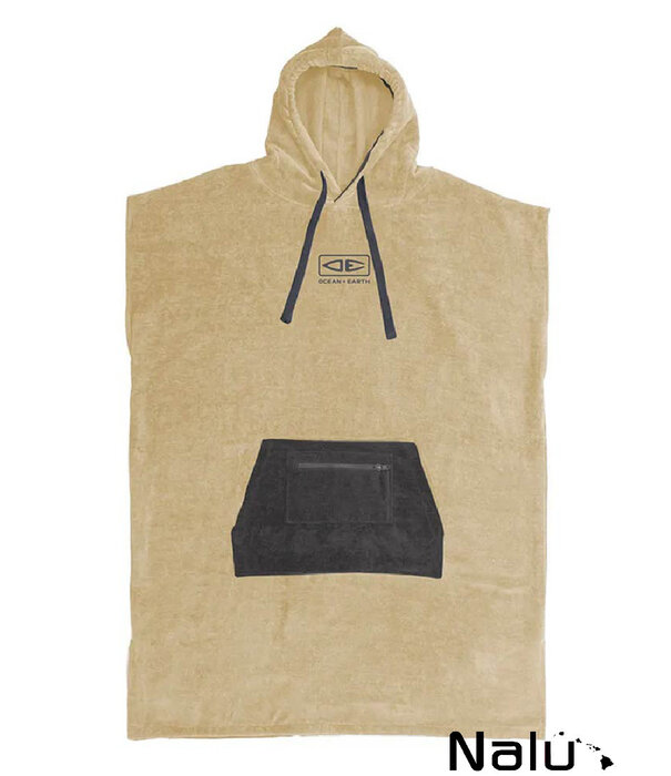 Ocean & Earth Ocean & Earth Hooded Poncho Beige