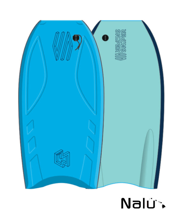 Sniper Bodyboards Sniper 42.5 Bodyboard BunchII EPS Stringer Cyan