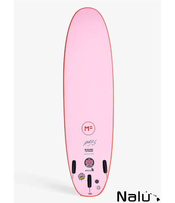 Mick Fanning MF 7'6" Beastie Super Soft Red/Pink