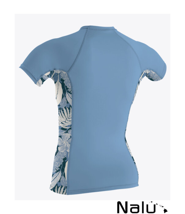 O'Neill O'Neill Dames Side Print S/S Rash Guard Fade Damin Palm