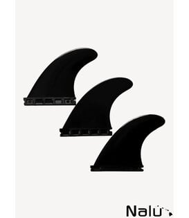 Devoted Thruster Fin Set Nylon Single Tab Futures Black