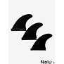 Devoted Thruster Fin Set Nylon Single Tab Futures Black