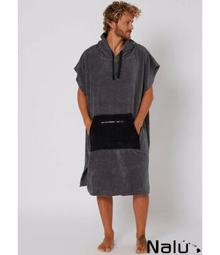 Ocean & Earth Day Break Poncho Charcoal