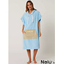 Ocean & Earth Day Break Poncho Pale Blue