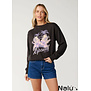 Rip Curl Party Wave Crew Fleece Washed Black