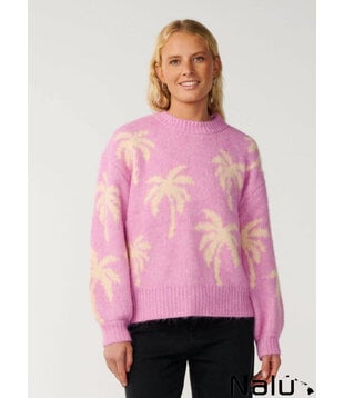 Rip Curl Retro Swell Palm Jaquard Crew Lilac