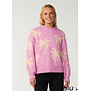 Rip Curl Retro Swell Palm Jaquard Crew Lilac