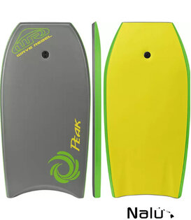 Wave Rebel Peak 39 Body Board Grey/Yellow incl Leash