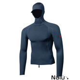 Florence Marine X Long Sleeve Hooded Rashguard Dark Navy