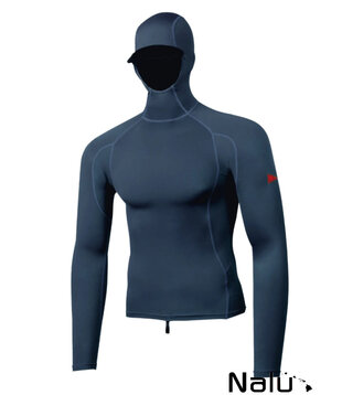 Florence Marine X Long Sleeve Hooded Rashguard Dark Navy