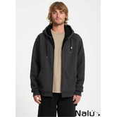 Volcom Single Stone Lined Zip Hoodie Heather Black