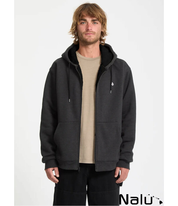 Volcom Volcom Single Stone Lined Zip Hoodie Heather Black