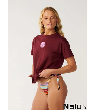 Rip Curl Icons Of Surf Relaxed Tee Dark Plum