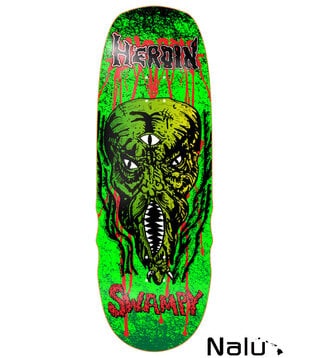 Heroin 10.6 Swampy KO2 Slime Face Skateboard Deck