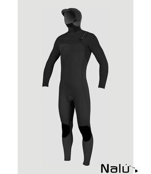 O'Neill 5/4 Kids Hyperfreak Plus Chest Zip Full Wetsuit w/Hood Black