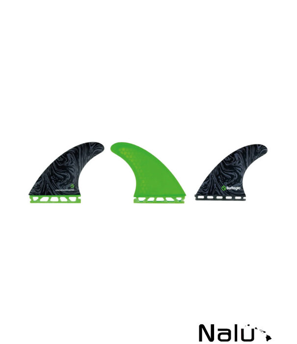 Surflogic Surflogic Medium Thruster Fin Set Performance Series Green
