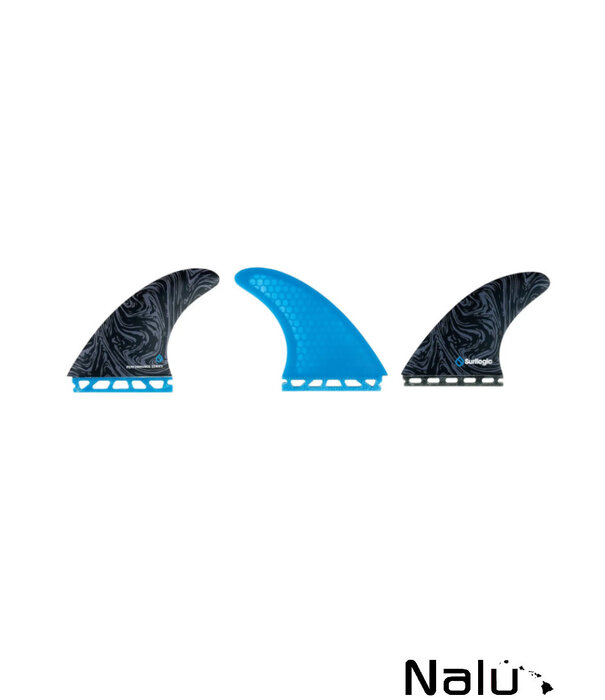 Surflogic Surflogic Large Thruster Fin Set Performance Series Blue