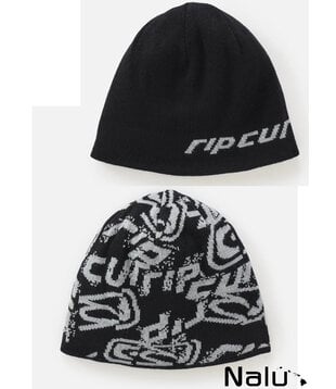Rip Curl Archive Skull Reversible Beanie Black Grey