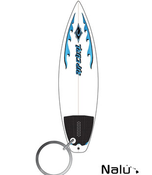 Rip Curl Surfplank sleutelhanger Key Ring White/Blue