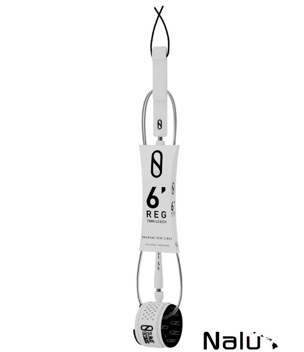 Slater Design Slater 6' Reg Leash 7mm White