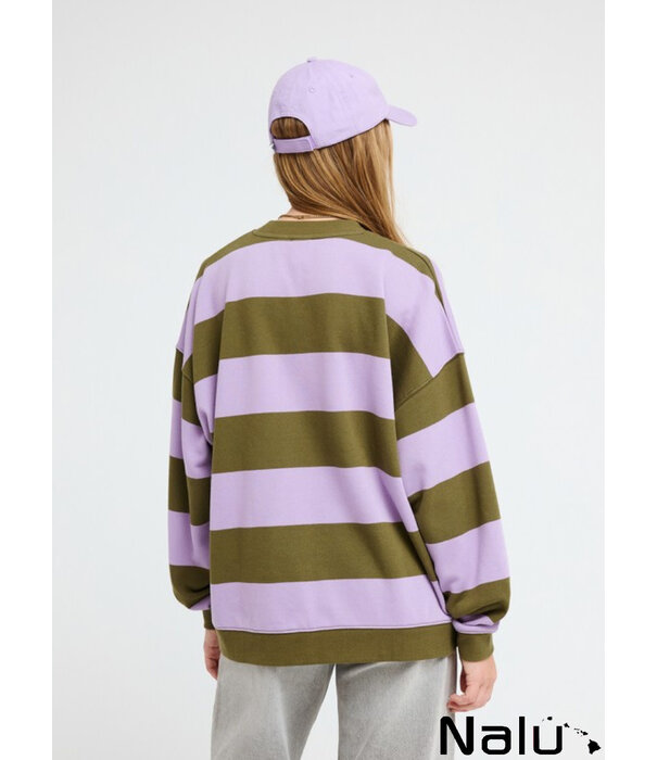 Roxy Roxy Strictly Stripes Oversized Sweater Winter Moss