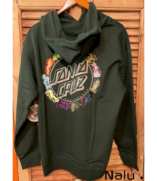 Santa Cruz Pokémon Power Dot P/O Hooded Midweight Sweatshirt Forest