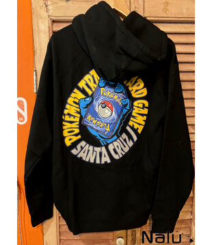 Santa Cruz Pokémon TCG Hand Zip Hooded Heavyweight Sweatshirt Black