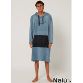 Ocean & Earth Mens Surf Essential L/S Hooded Poncho Petrol